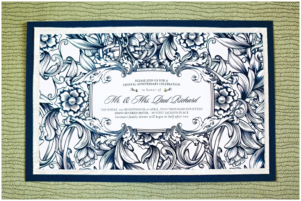 Navy Blue Invitation