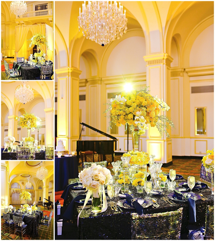 Yellow and Navy Wedding 