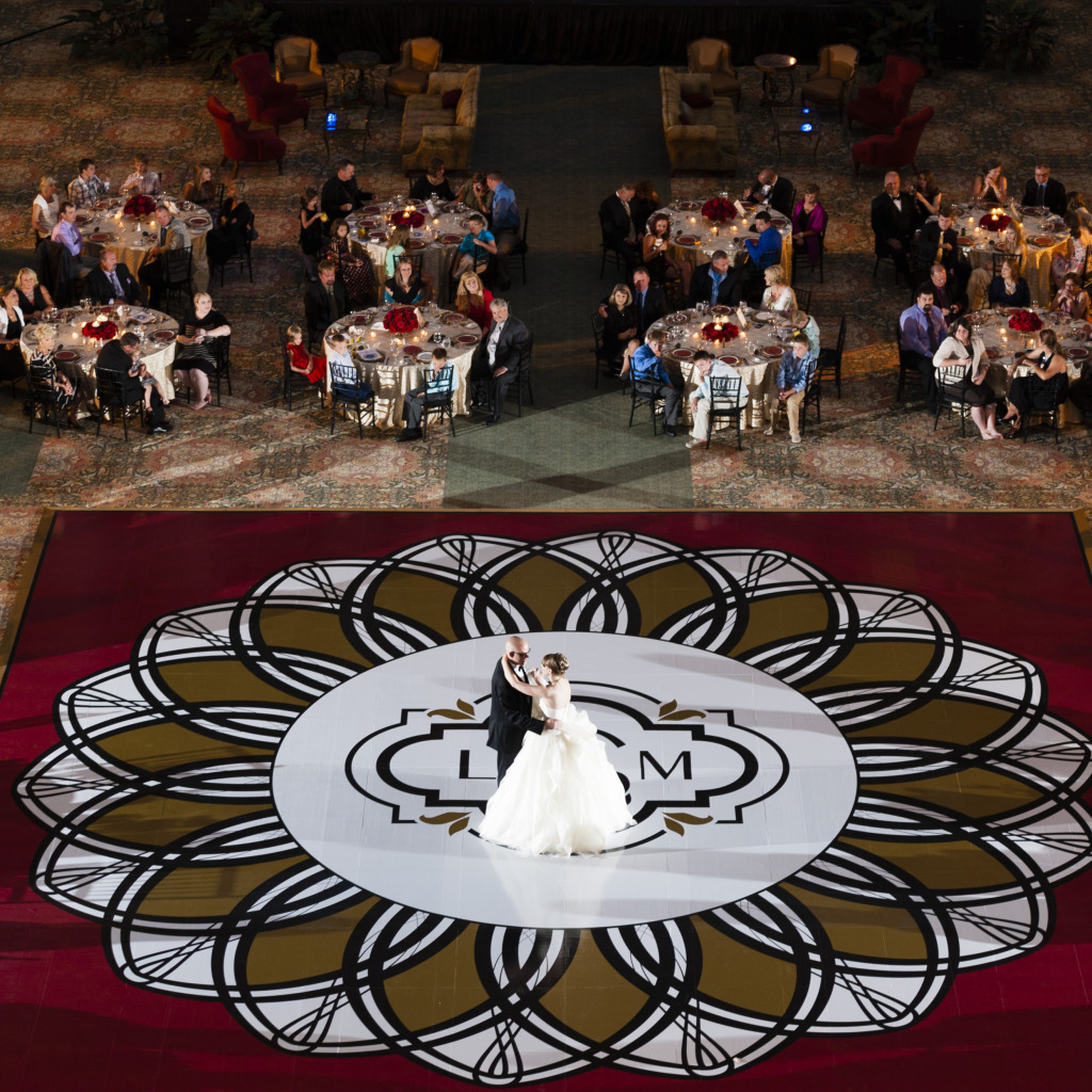 West Baden Springs Hotel Wedding Atrium Custom Dancefloor