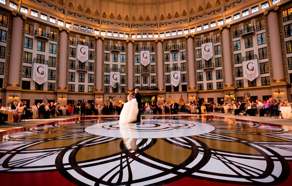  Dancing West Baden Spring Hotel Atrium Wedding