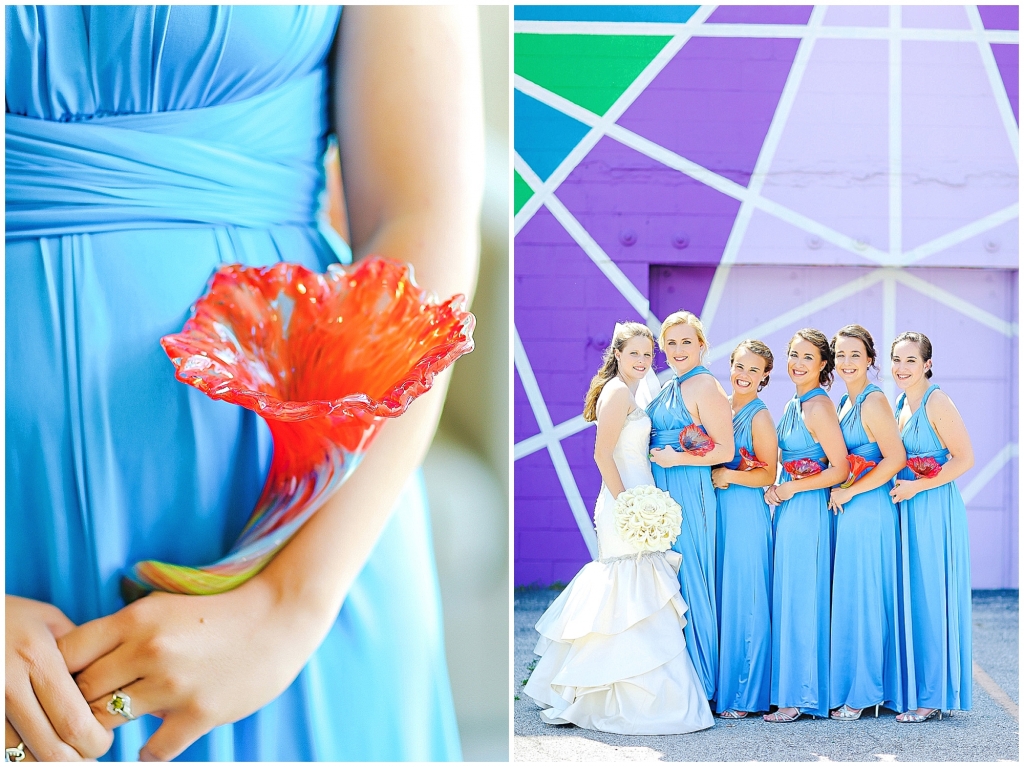 Fire and Ice Wedding Bouuets - Glass Bouquets