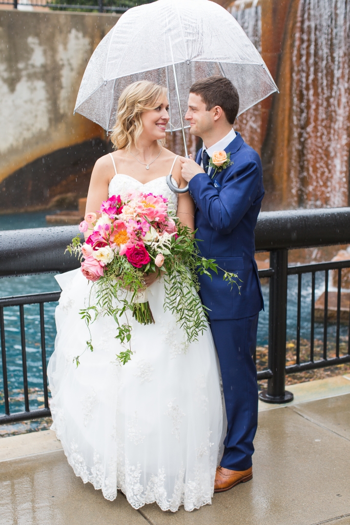 Umbrella bride photo