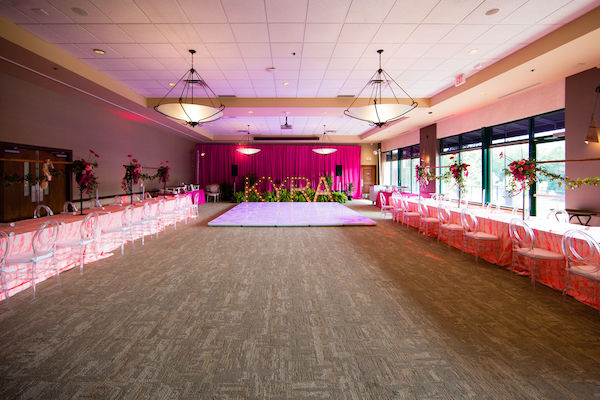 Children's room at a pink and white danced themed Bat Mitzvah