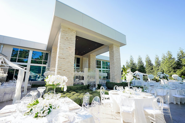 Luxurious Indianapolis white wedding reception