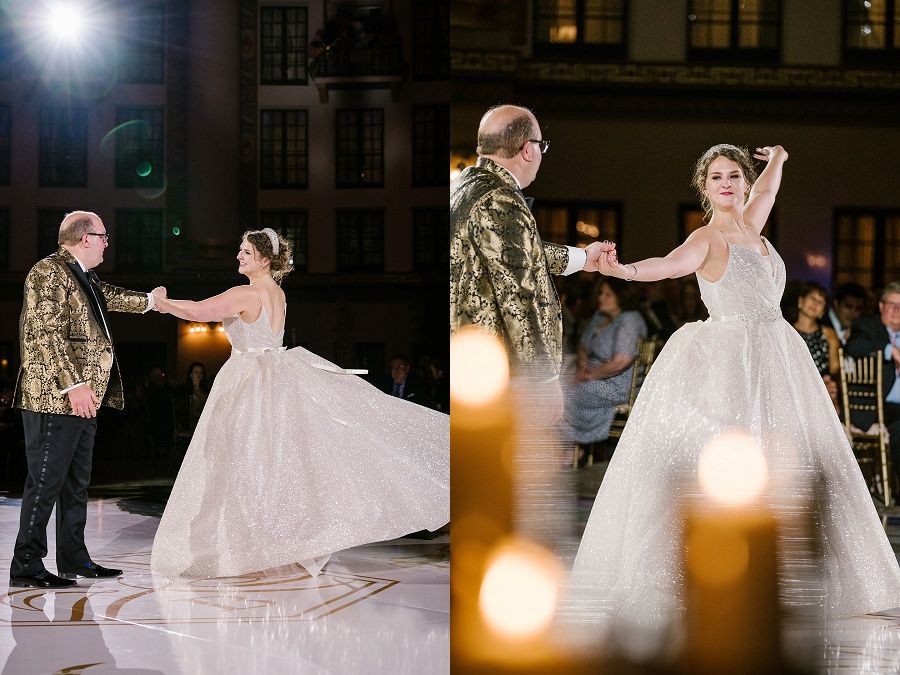 bride and groom's first dance