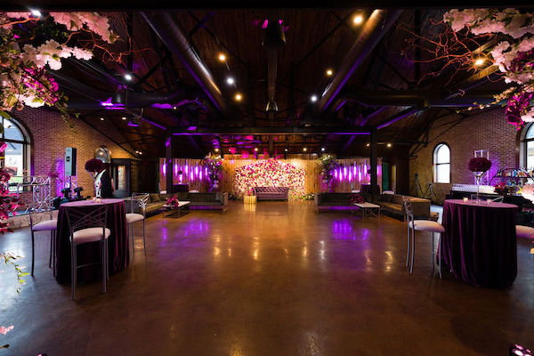 ceremony space at Canal 337 transformed into a luxurious lounge for dancing