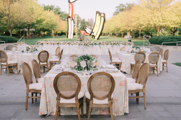 elegant modern garden wedding at Newfields