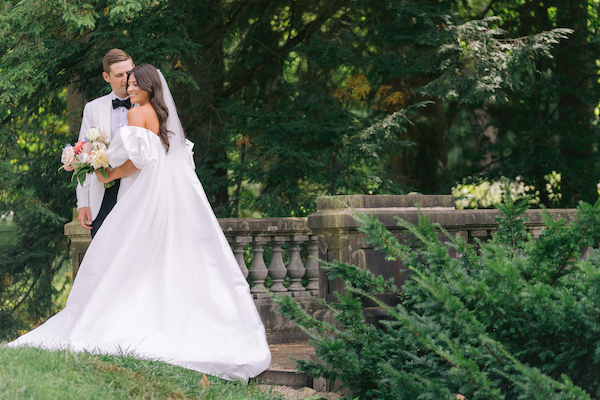 Bride and groom portraits at newfields