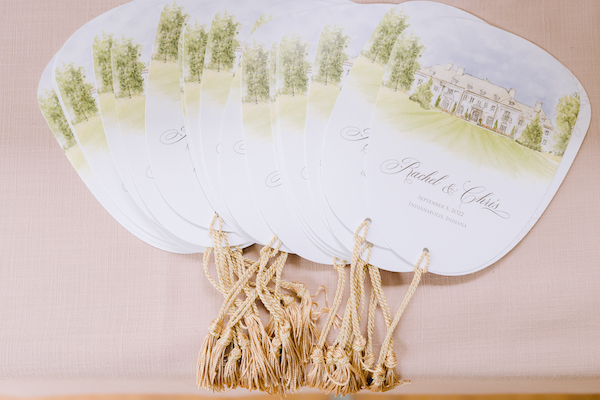 custom wedding program fans