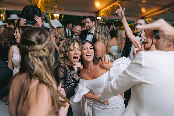 bride and groom dancing the night away at their Newfields wedding reception