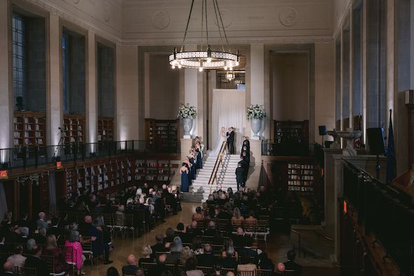 wedding ceremony in the Indianapolis Central Library