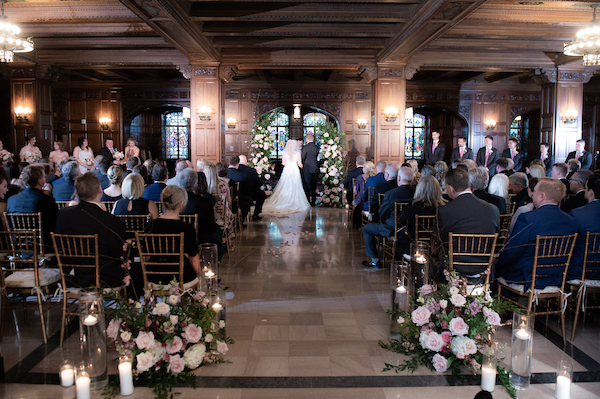 Wedding ceremony at the Scottish Rite Cathedral in Indianapolis