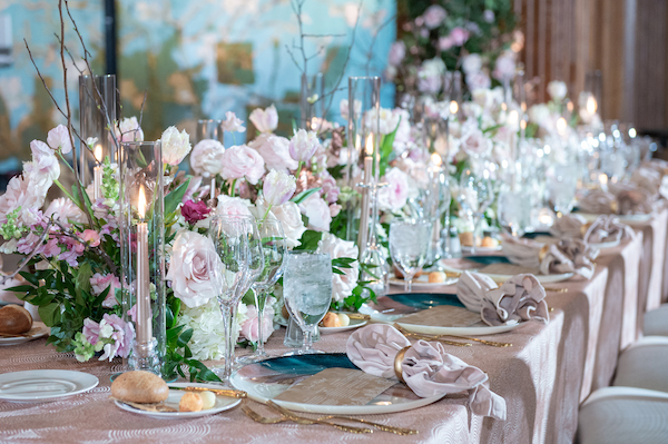 Starry Night themed wedding reception at the Scottish Rite Cathedral in Indianapolis