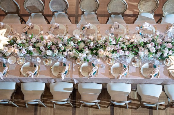 Starry Night themed wedding reception at the Scottish Rite Cathedral in Indianapolis