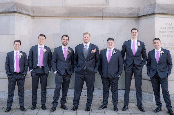 Indianapolis groom and his wedding party