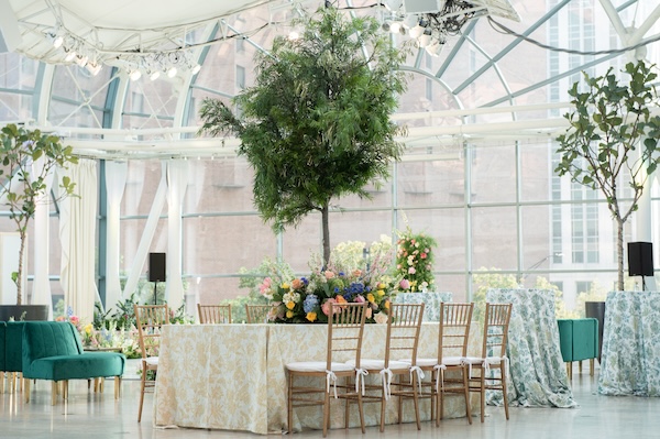 luxurious wedding decor at the Indianapolis Arts Garden