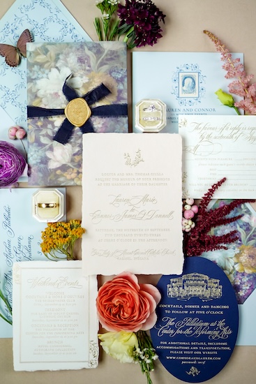 Custom paper products for a Carmel Indiana wedding