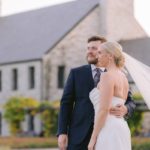 Bride and groom at Whistling Straits during their Wisconsin destination wedding