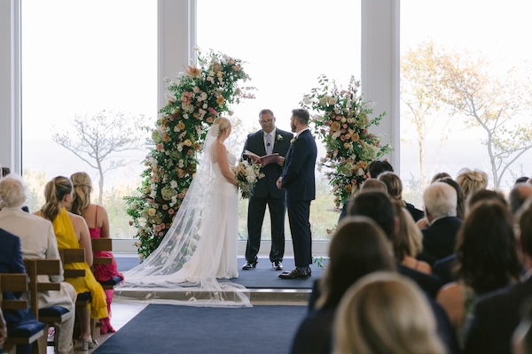 Wisconsin destination wedding ceremony in the Straits Chapel.