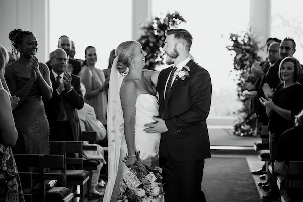 Wisconsin destination wedding ceremony in the Straits Chapel.