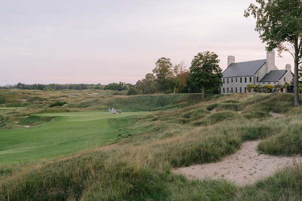 The Irish Barn on the 18th green of Whistling Straits.