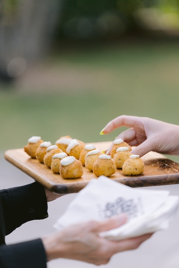 Delicious light bites during cocktail hour at Whistling Straits.