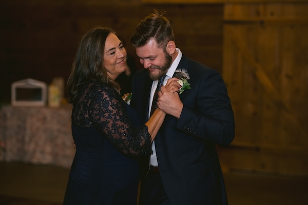 Groom dancing with his mother during his Whistling Straits wedding reception.