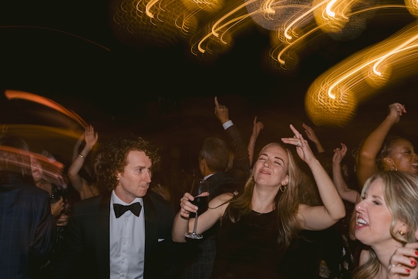 Guests dancing at a Whistling Straits wedding reception.