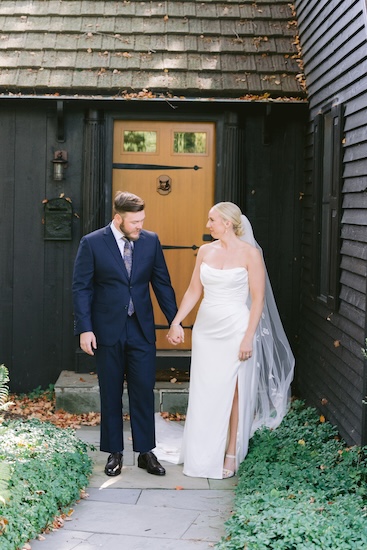 Bride and groom's wedding portraits at their Wisconsin destination wedding at the Kohler Resort and Whistling Straits.