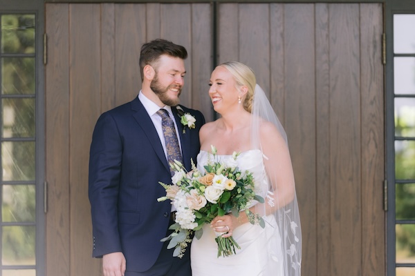 Bride and groom's wedding portraits at their Wisconsin destination wedding at the Kohler Resort and Whistling Straits.