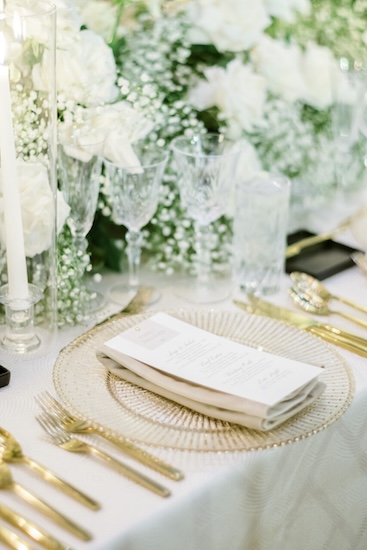 Luxurious Indianapolis wedding reception at the Central Library.