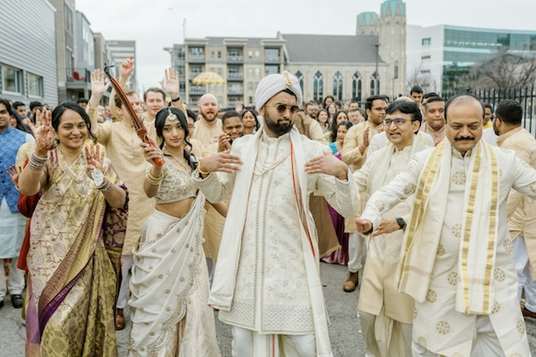 Indianapolis groom during his Baraat.