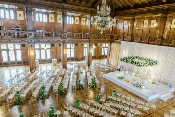 Luxurious Mandap for an Indianapolis south asian wedding ceremony.