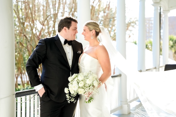 Wedding portraits at The Governor Thomas Bennett House in Charleston, South Carolina.