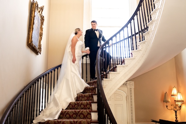 Wedding portraits at The Governor Thomas Bennett House in Charleston, South Carolina.