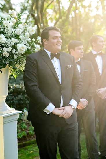 Groom awating his brides arrival