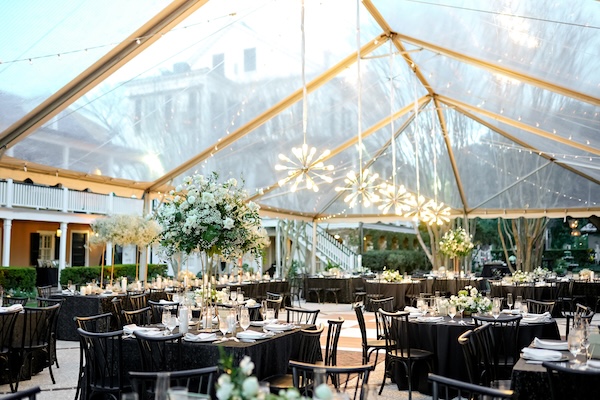 A tented destination wedding reception in Charleston South Carolina