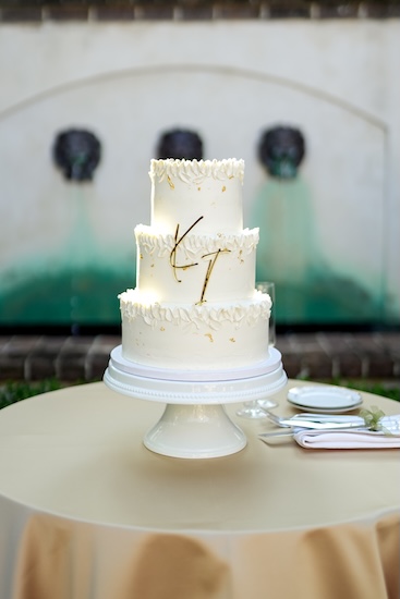 Banana and Vanilla Wafer wedding cake