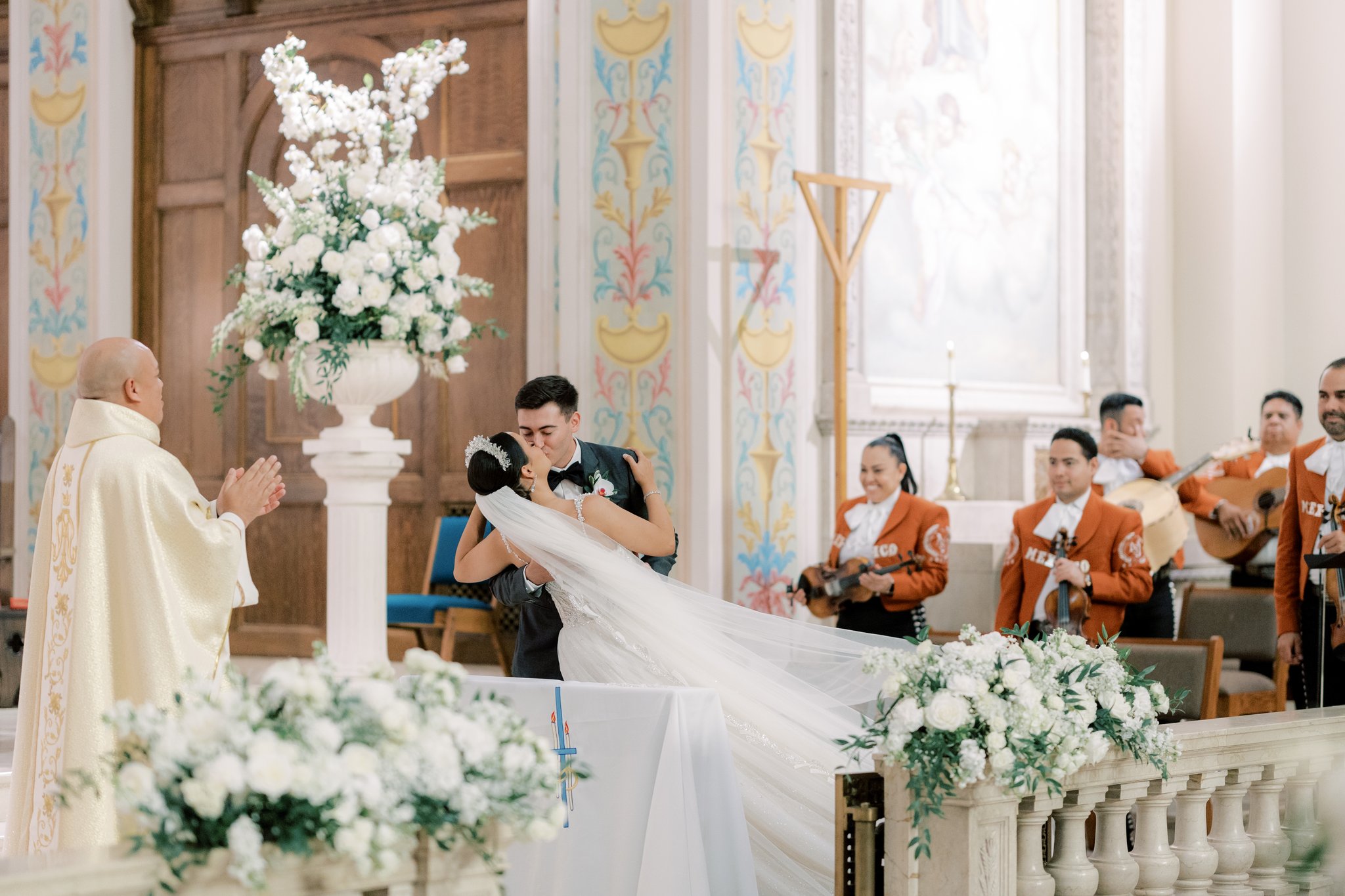 you may kiss the bride church wedding