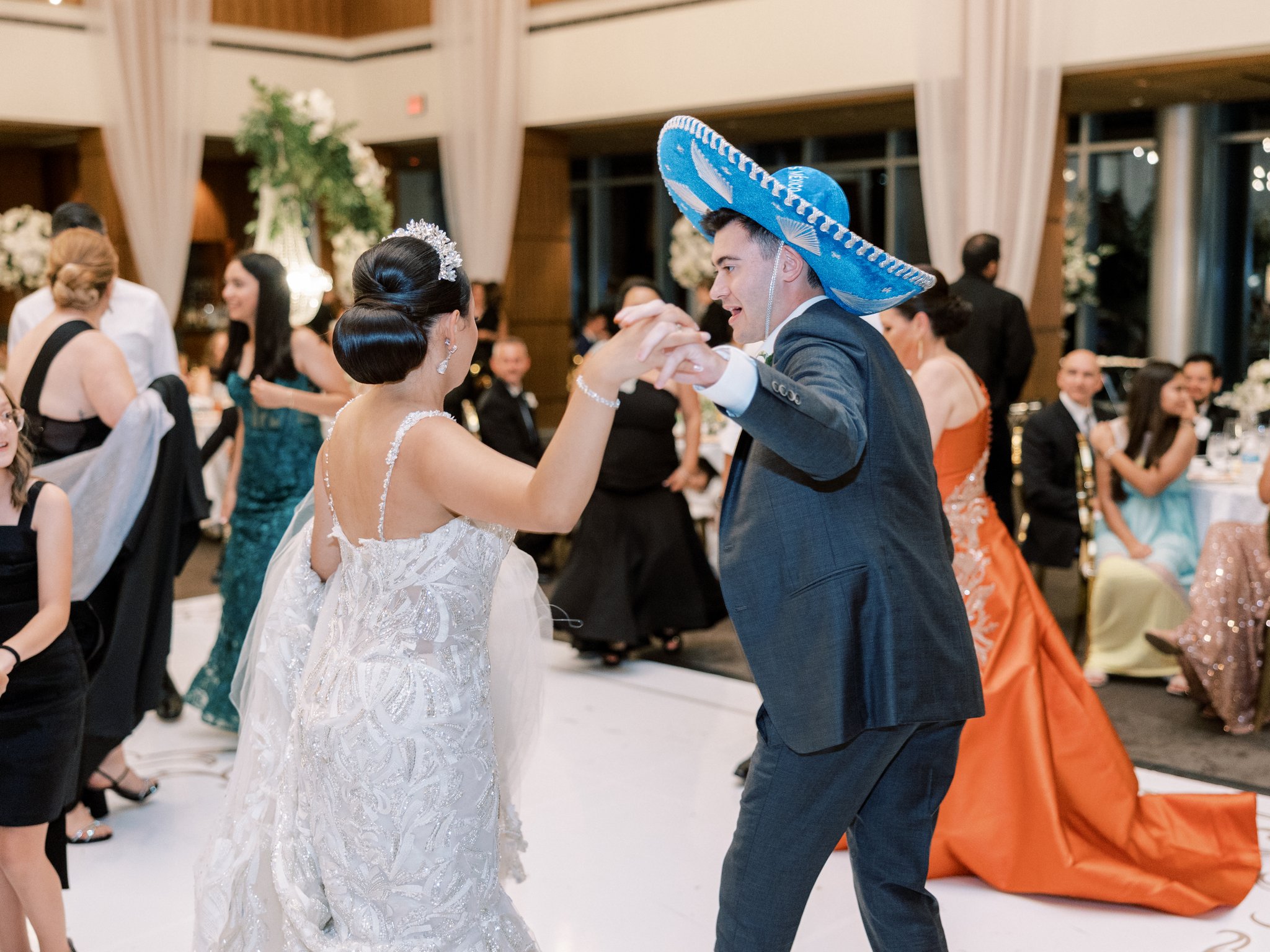 Mexican hat dance at Newfields wedding