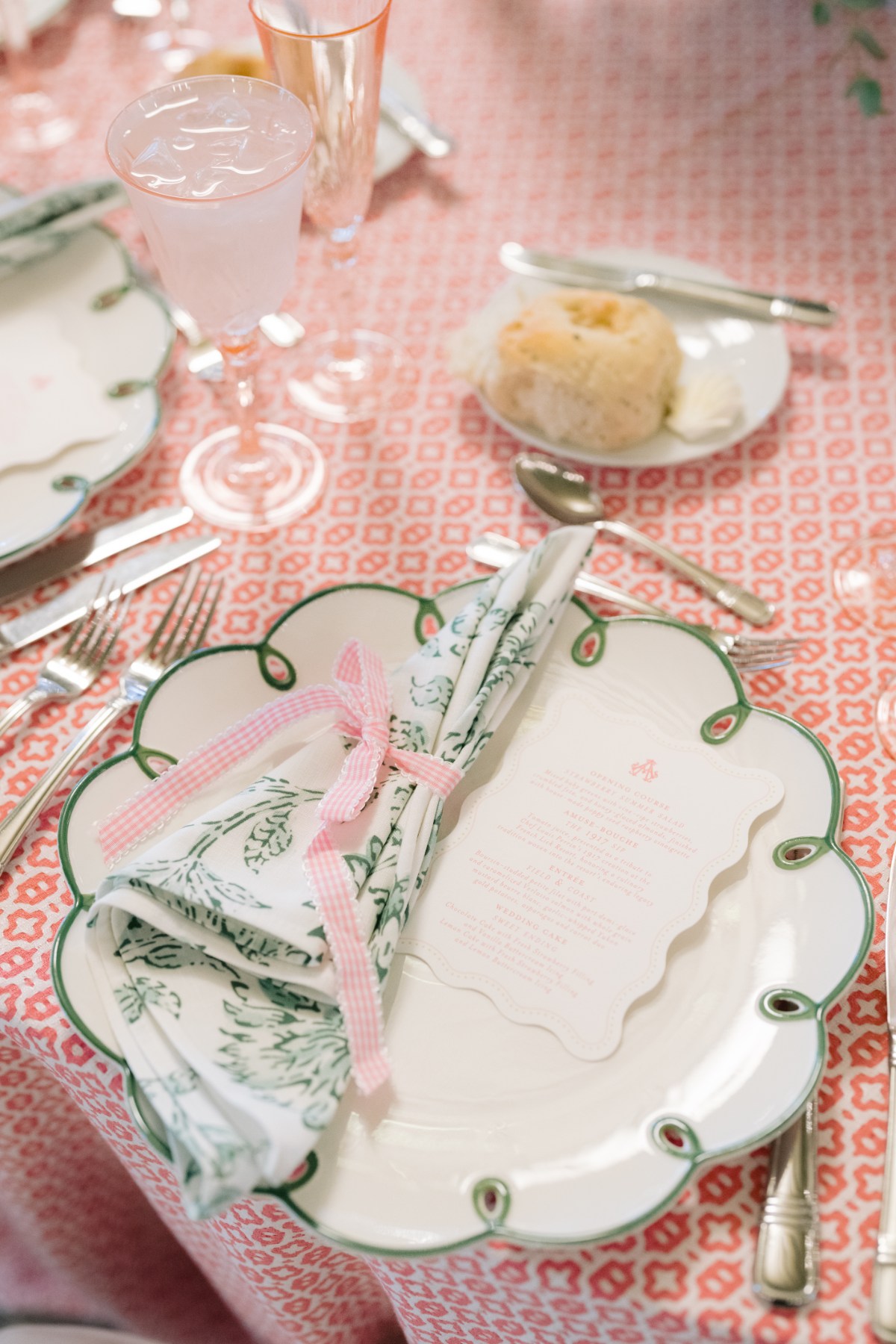 indoor wedding reception details at wedding West Baden Springs Resort