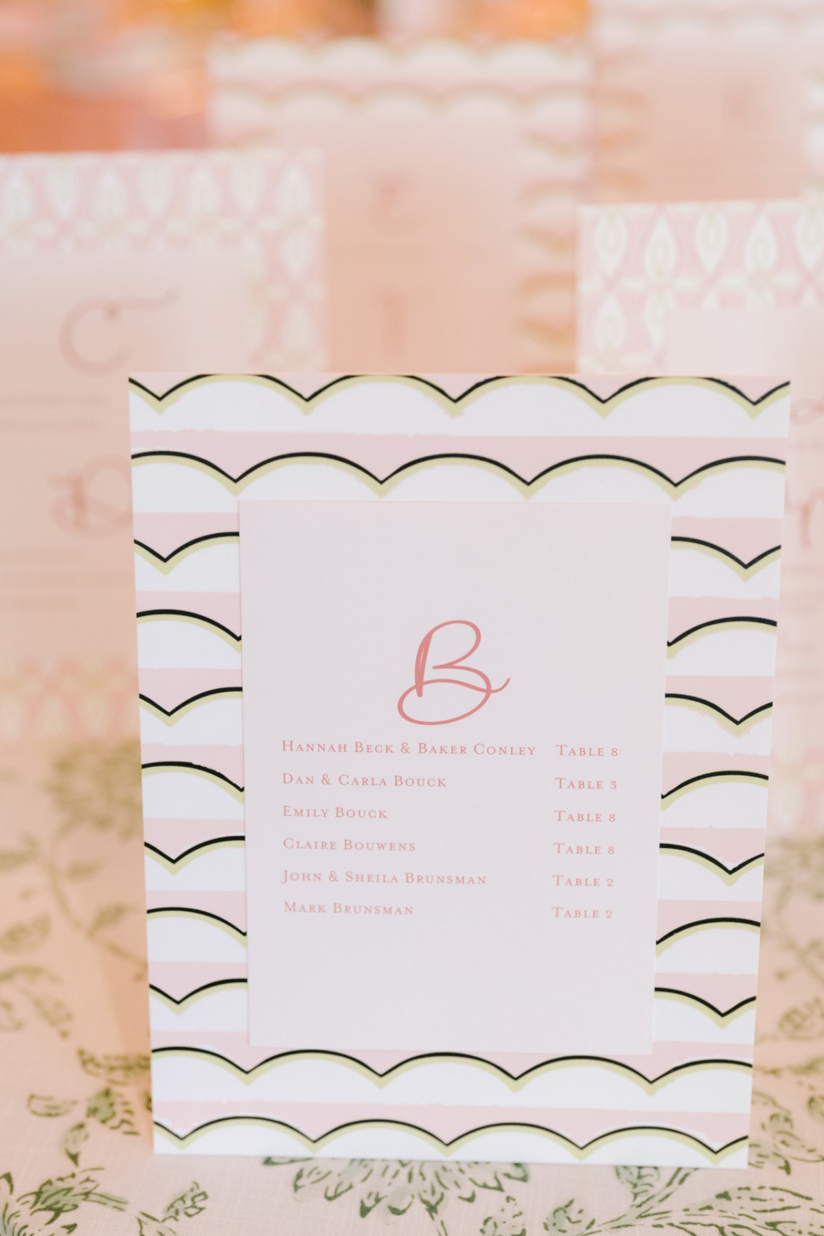 indoor wedding reception details at wedding West Baden Springs Resort