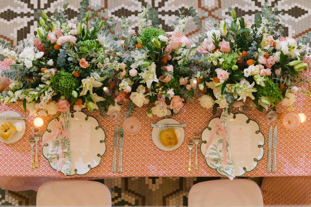 indoor wedding reception details at wedding West Baden Springs Resort