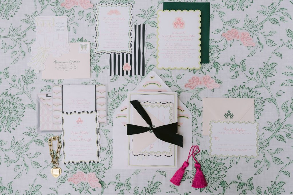 wedding stationery for wedding at West Baden Springs Resort