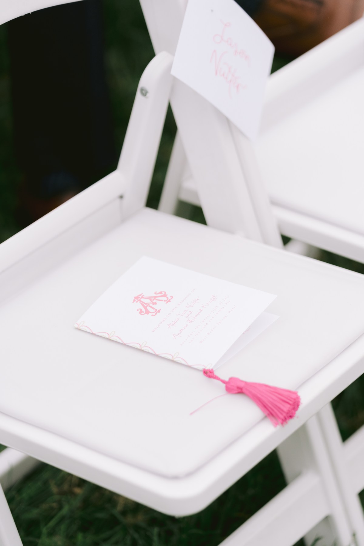 wedding ceremony programs at wedding West Baden Springs Resort